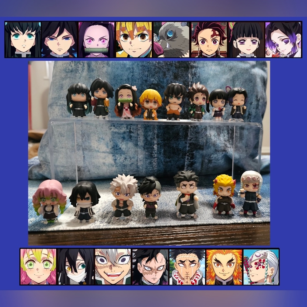 Demon Slayer Mini Figures 15 pieces. Anime